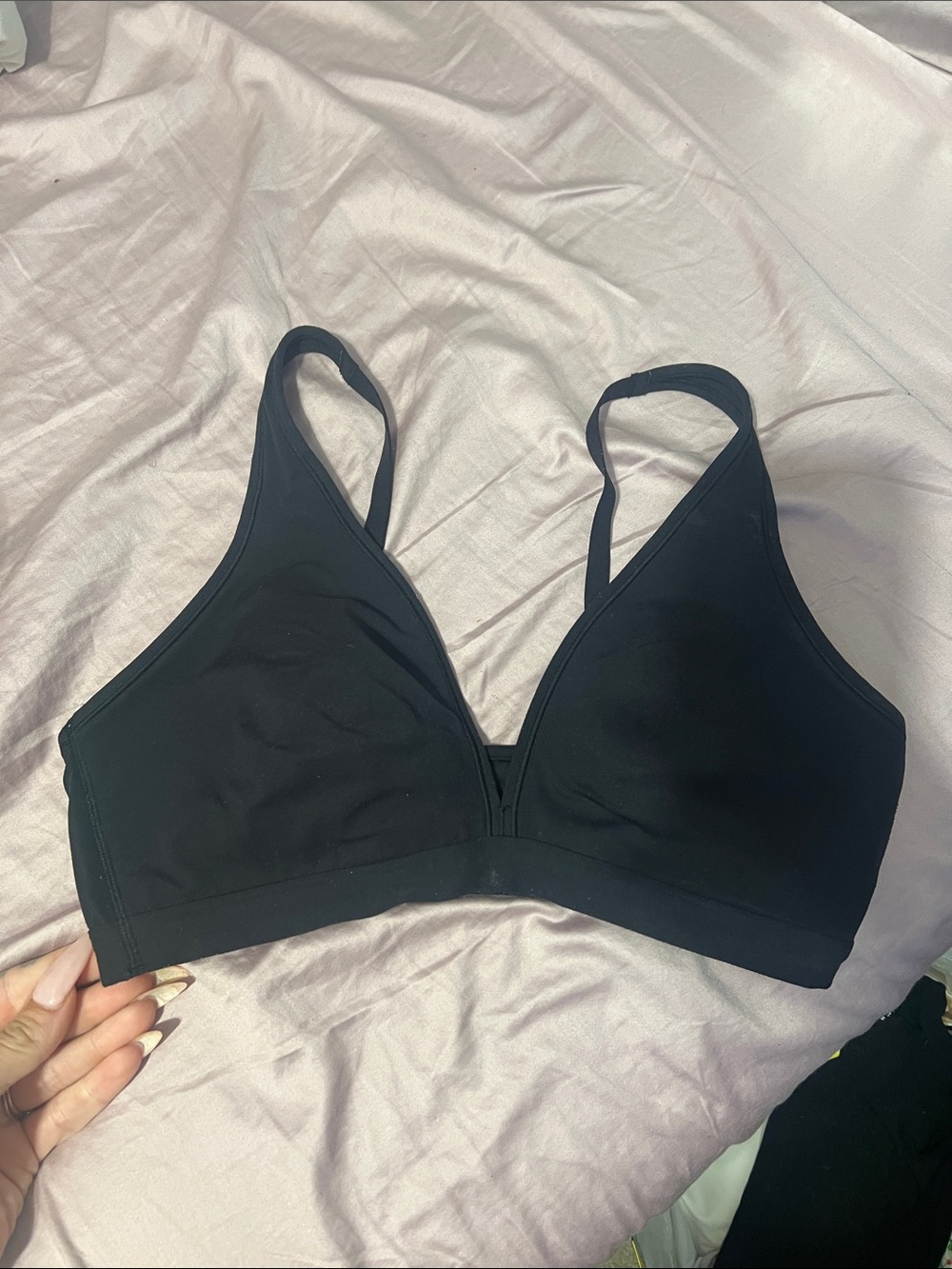 all in motion Black Wireless Triangle Bra